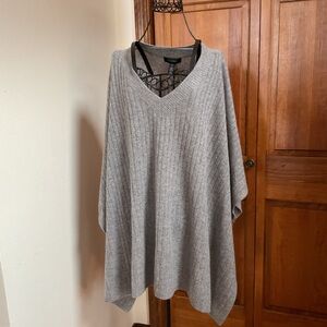 Halogen 100% cashmere poncho, new with tags